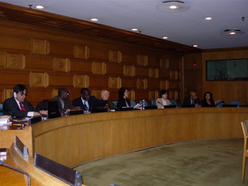 Delegates at the PhD programme presentation meeting at United Nations Headquarters, March 2006